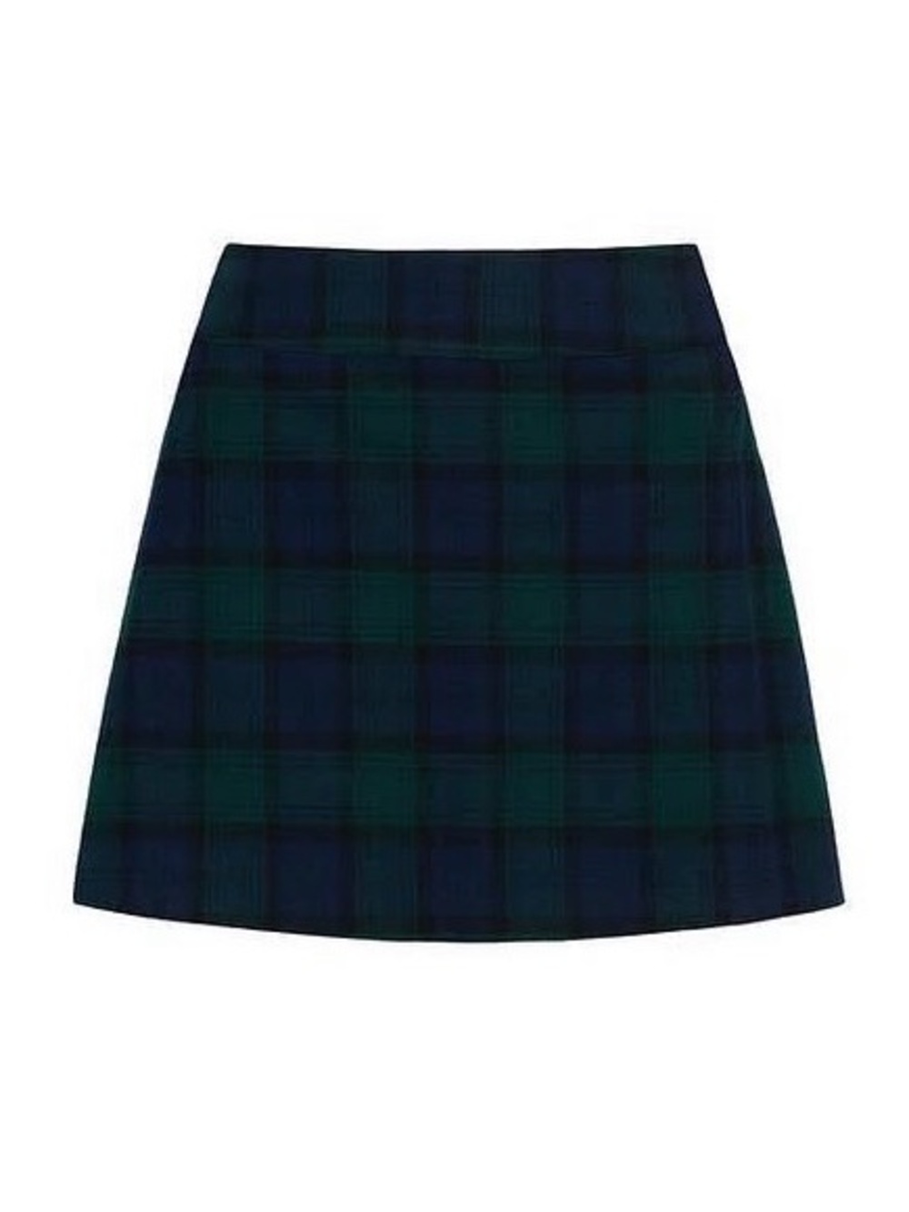 NWOT Hill House Tatiana Blackwatch Tartan Plaid A-Line Skirt - Navy and Green